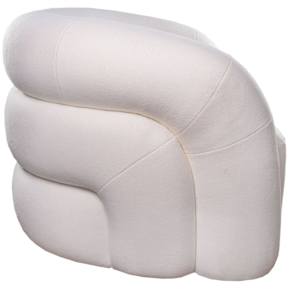 Polar Bear Swivel Chair-France & Son-FL1097IVORY-Lounge Chairs-3-France and Son