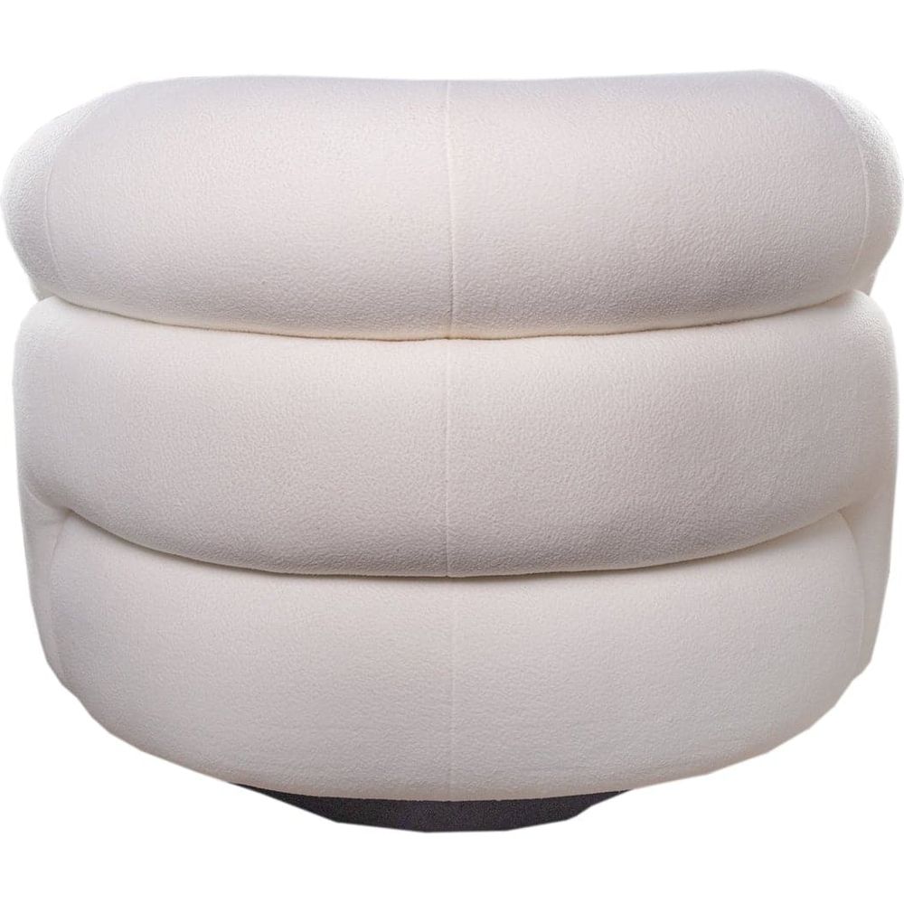 Polar Bear Swivel Chair-France & Son-FL1097IVORY-Lounge Chairs-5-France and Son