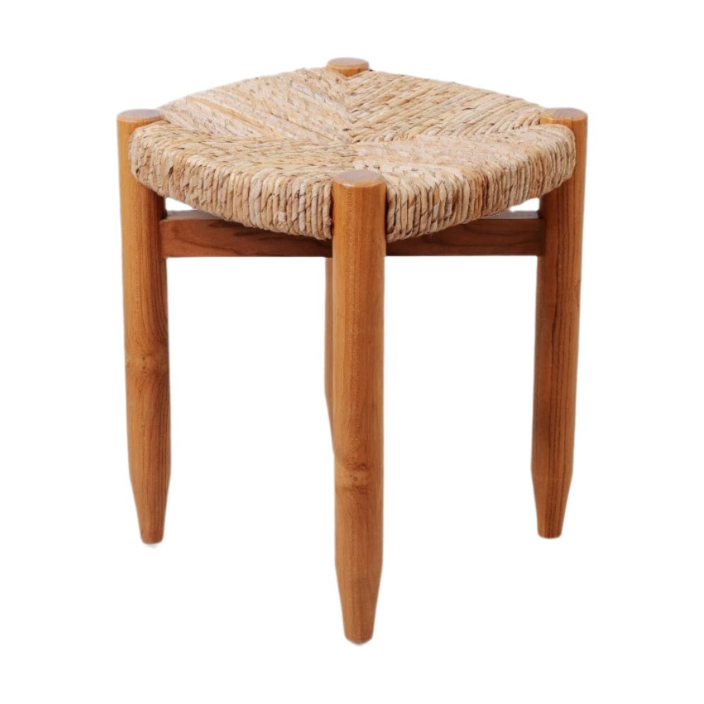 Perriand Teak Woven Stool-France & Son-FL1119NTRL-Stools & OttomansNatural Teak-7-France and Son