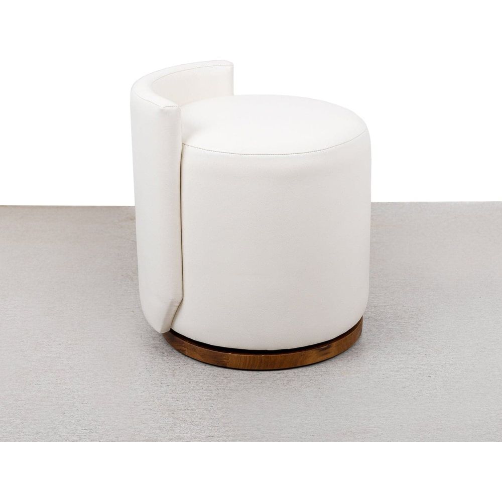 Lefebvre Swivel Chair-France & Son-FL1120BGE-Stools & OttomansCream - Single-4-France and Son