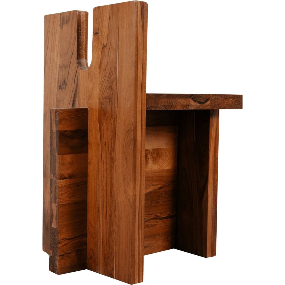 Teak Wood Cowan Dining Chair-France & Son-FL1121NTRL-Stools & OttomansNatural Teak-6-France and Son