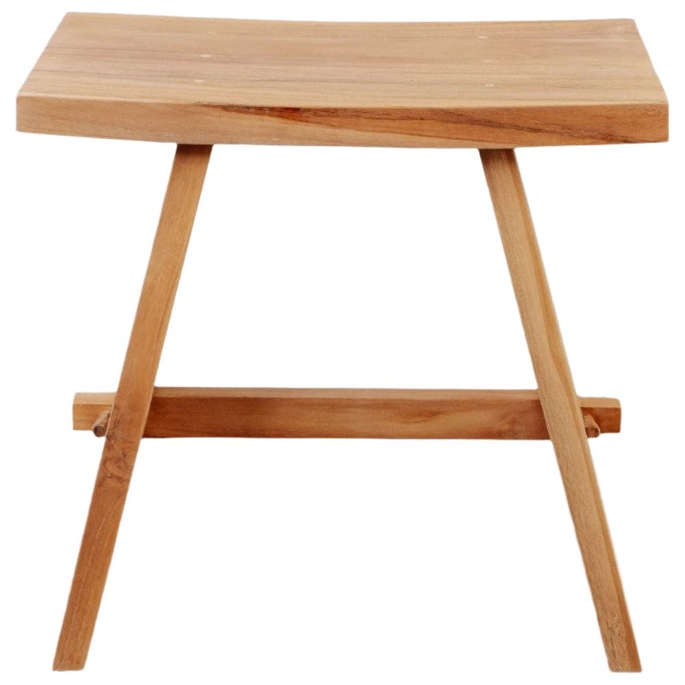 Teak A Stool-France & Son-FL1127NTRL-Stools & Ottomans-2-France and Son