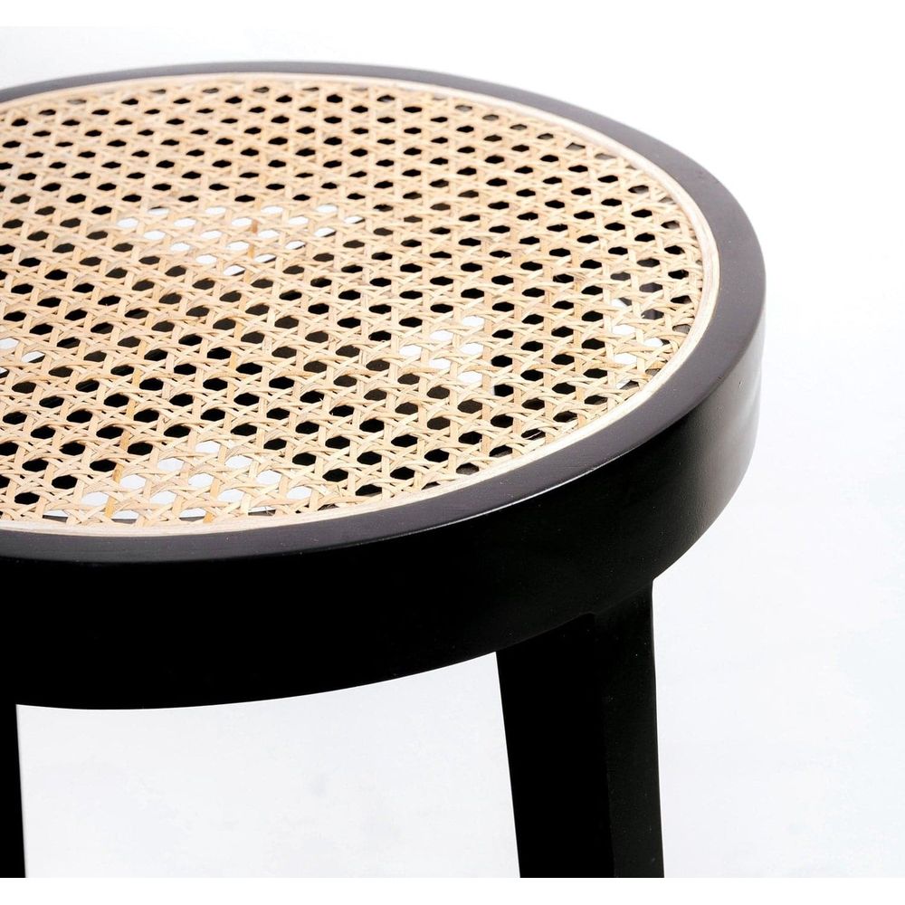 Jeanneret Round Counter Stool with Cane Seat-France & Son-FL1141NTRL-CUT-Bar StoolsNatural-6-France and Son