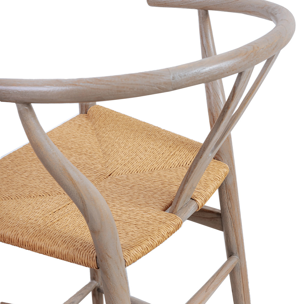 Wishbone Teak Counter Stool-France & Son-FL1180NTRL-Bar StoolsNatural-21-France and Son