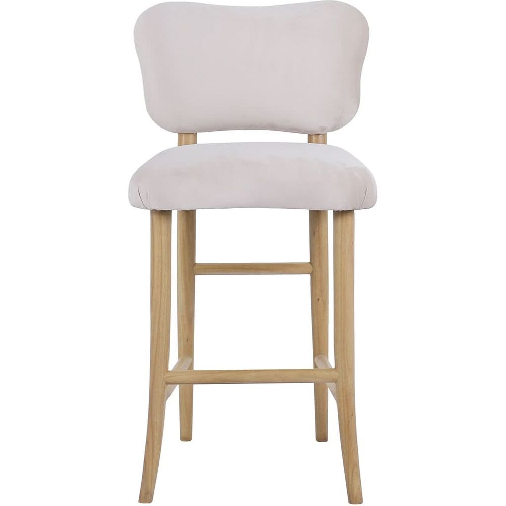 Charlotte Upholstered Counter Stool With Curved Back