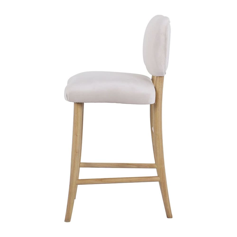 Charlotte Upholstered Counter Stool With Curved Back