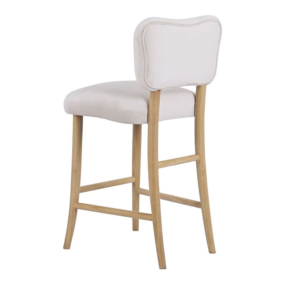 Charlotte Upholstered Counter Stool With Curved Back