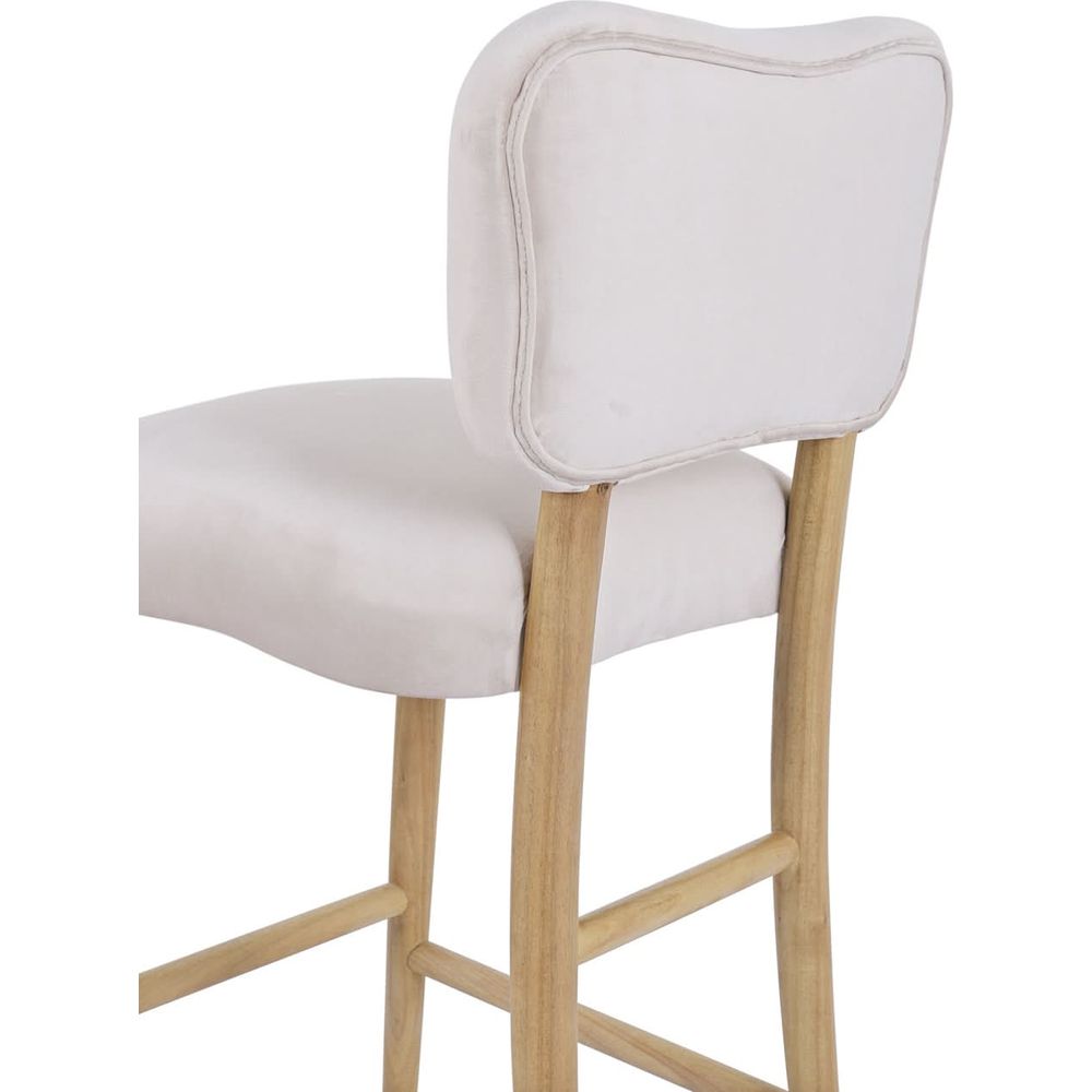 Charlotte Upholstered Counter Stool With Curved Back