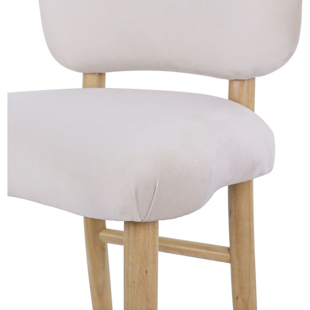 Charlotte Upholstered Counter Stool With Curved Back