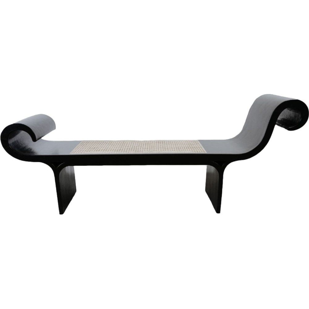 Marquesa Style Bench-France & Son-FL1208BLK-Benches-1-France and Son