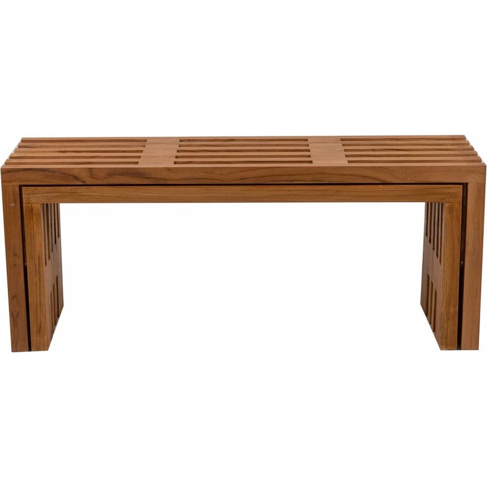 Jensen Slatted Nesting Bench-France & Son-FL1214NTRL-Benches-6-France and Son