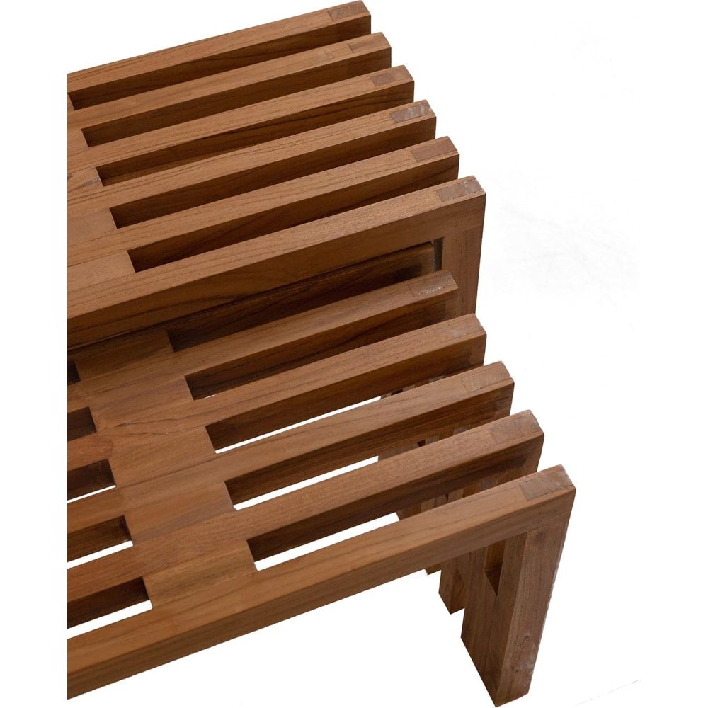 Jensen Slatted Nesting Bench-France & Son-FL1214NTRL-Benches-4-France and Son