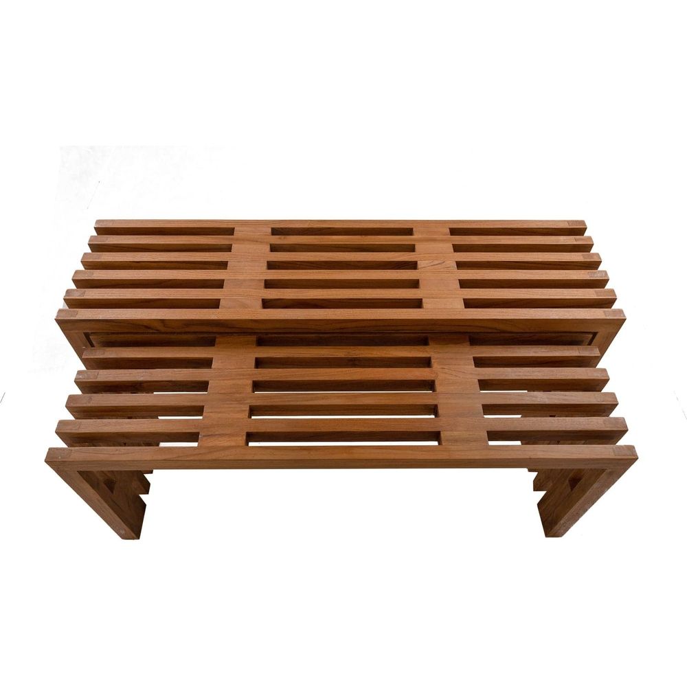 Jensen Slatted Nesting Bench-France & Son-FL1214NTRL-Benches-5-France and Son