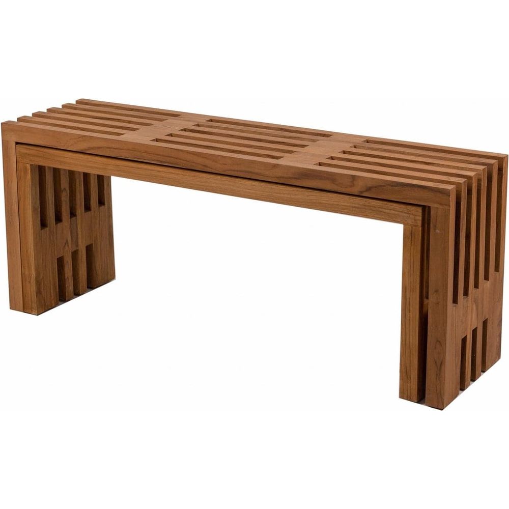 Jensen Slatted Nesting Bench-France & Son-FL1214NTRL-Benches-2-France and Son