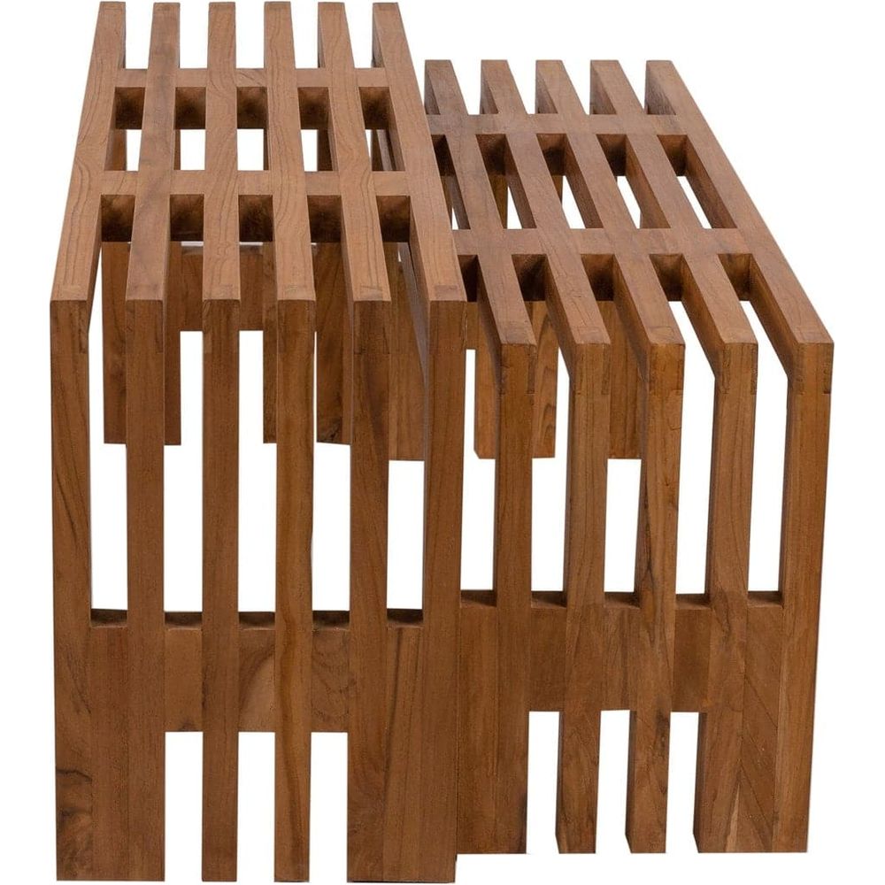Jensen Slatted Nesting Bench-France & Son-FL1214NTRL-Benches-3-France and Son