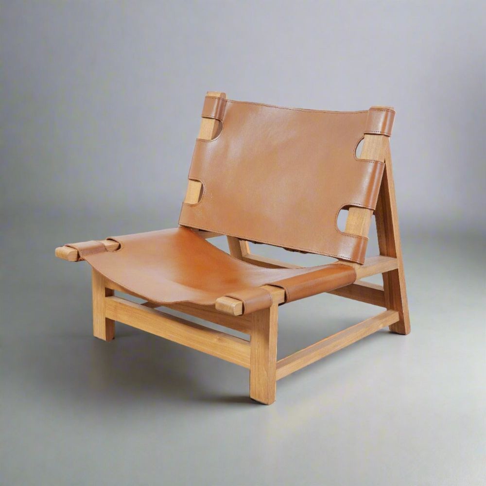Mid Century Armless Spanish Chair-France & Son-FL1309TEAK-Lounge Chairs-1-France and Son