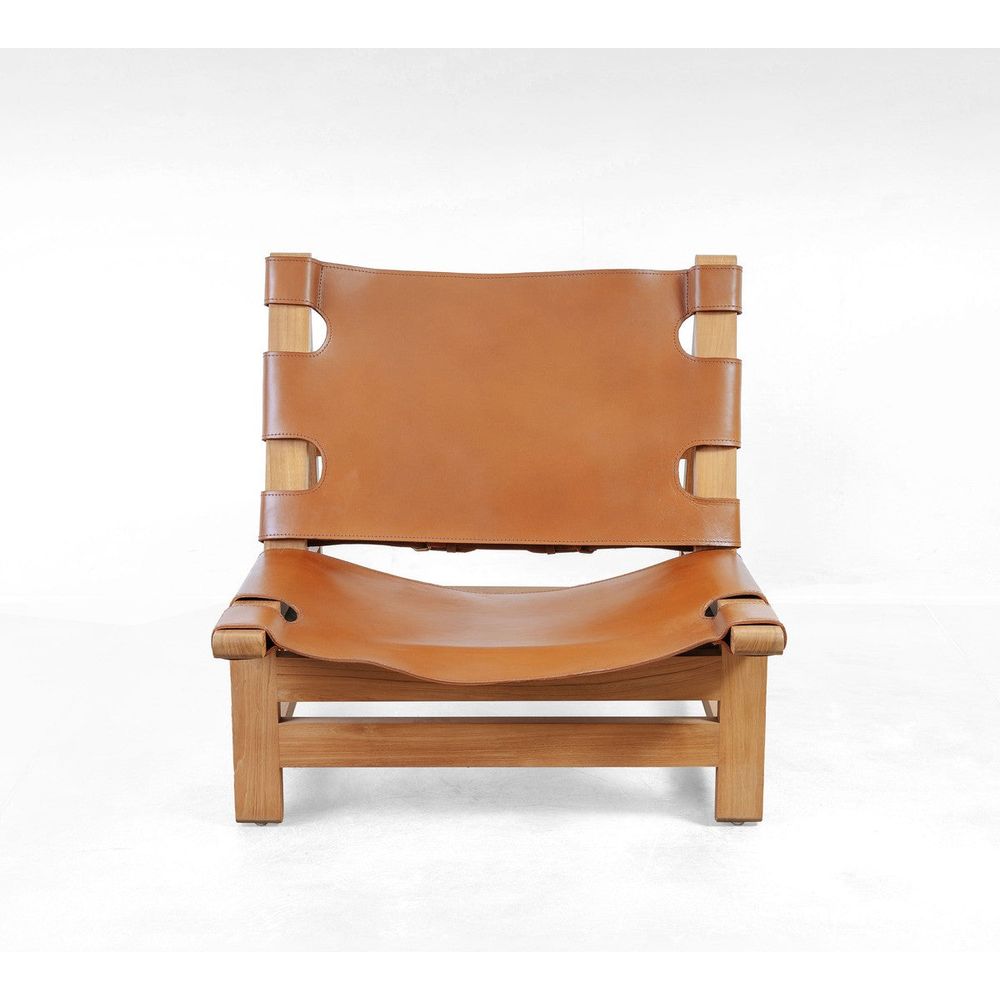 Armless Spanish Chair - Leather Sling