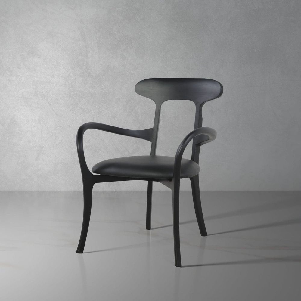 Teak Kringle Dining Chair-France & Son-FL1314BLK-Dining Chairs-1-France and Son