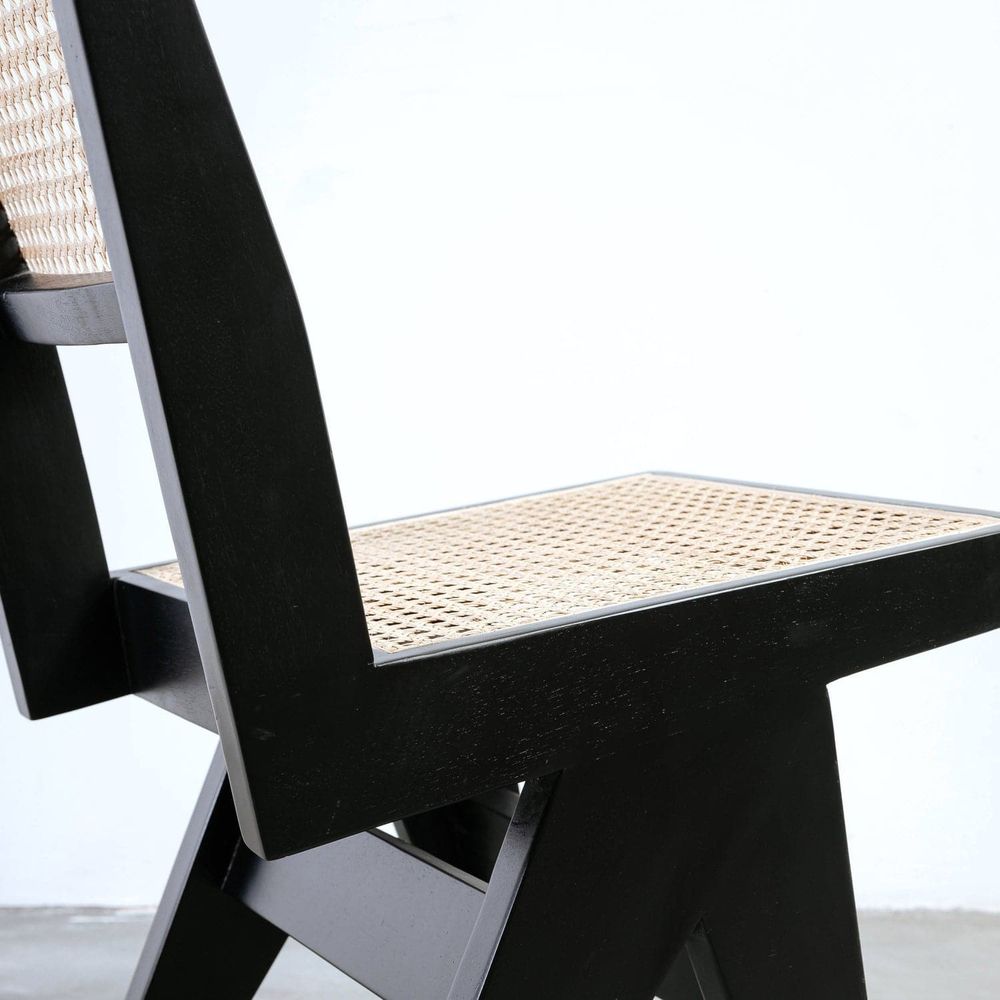 Jeanneret Dining Side Chair-France & Son-FL1318NTRL-Dining ChairsSingle-Natural-13-France and Son
