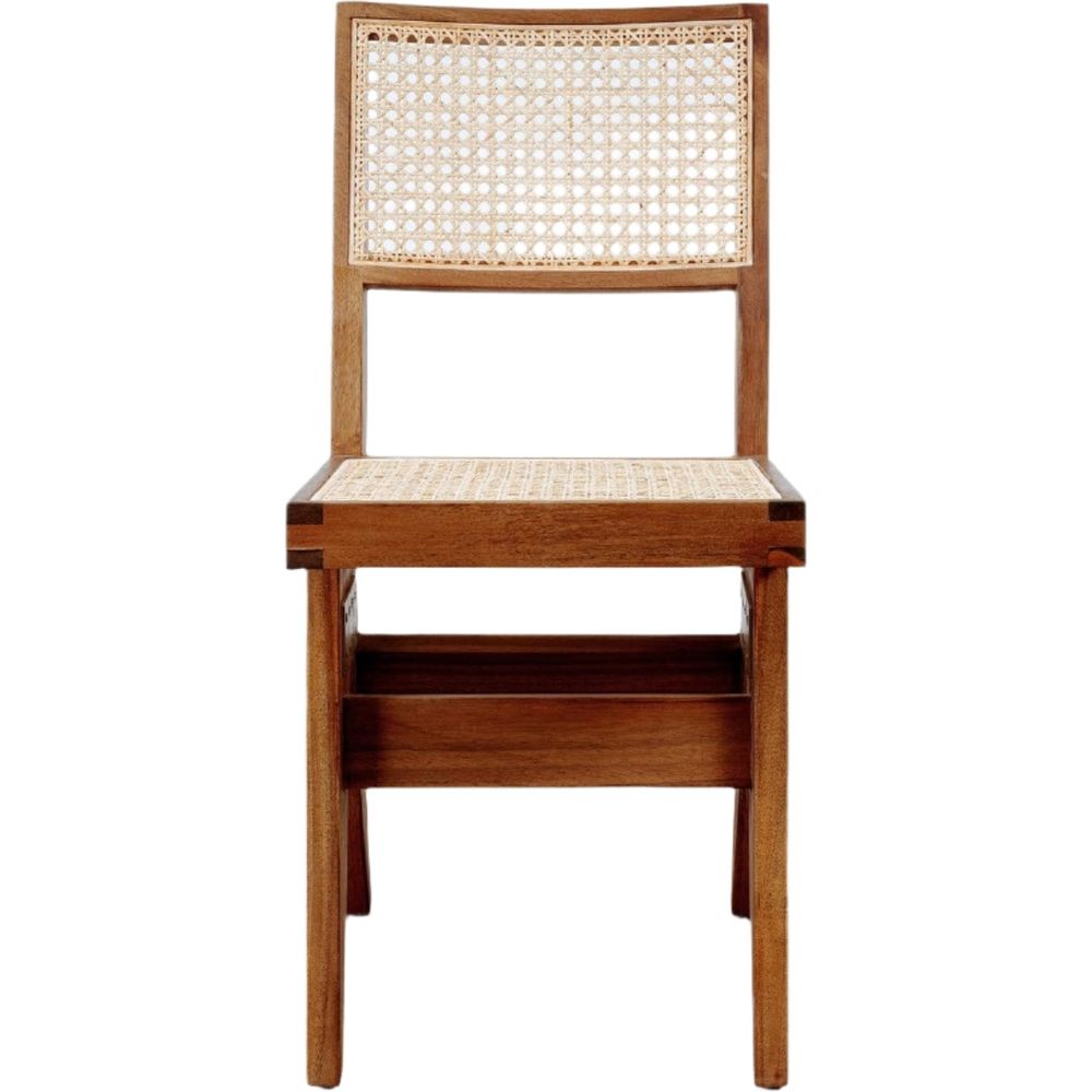 Jeanneret Dining Side Chair-France & Son-FL1318NTRL-Dining ChairsSingle-Natural-3-France and Son