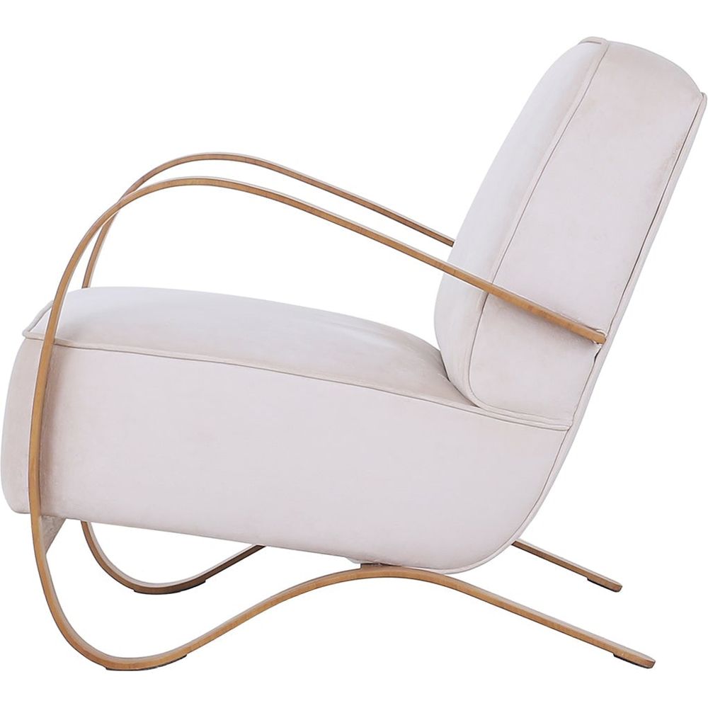 Halabala Lounge Chair - Off White Velvet