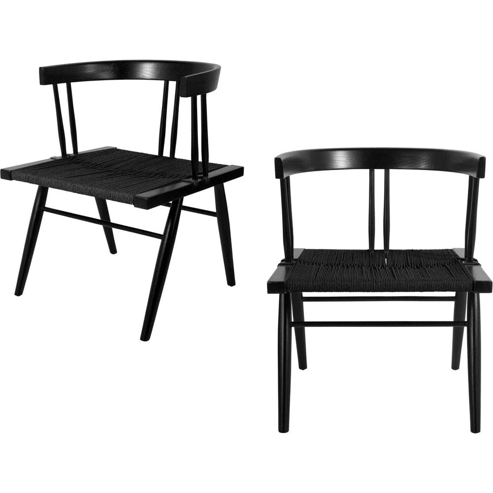 Mid Century Naka Teak Chair-France & Son-FL1321BLK-2pc-Dining ChairsSet of 2-Black-12-France and Son