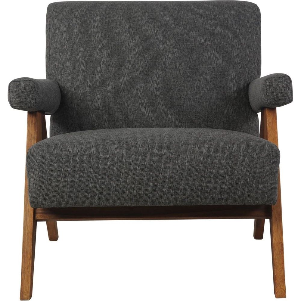 Jeanneret Upholstered Lounge Chair-France & Son-FL1322BGE-Lounge ChairsOff-White Fabric-18-France and Son