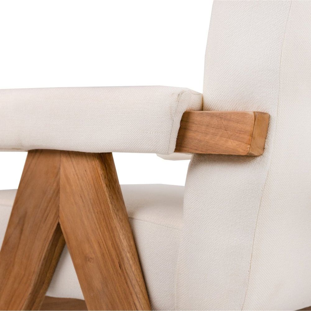 Jeanneret Dining Armchair - Upholstered-France & Son-FL1324IVORY-Dining ChairsSingle-Ivory-9-France and Son