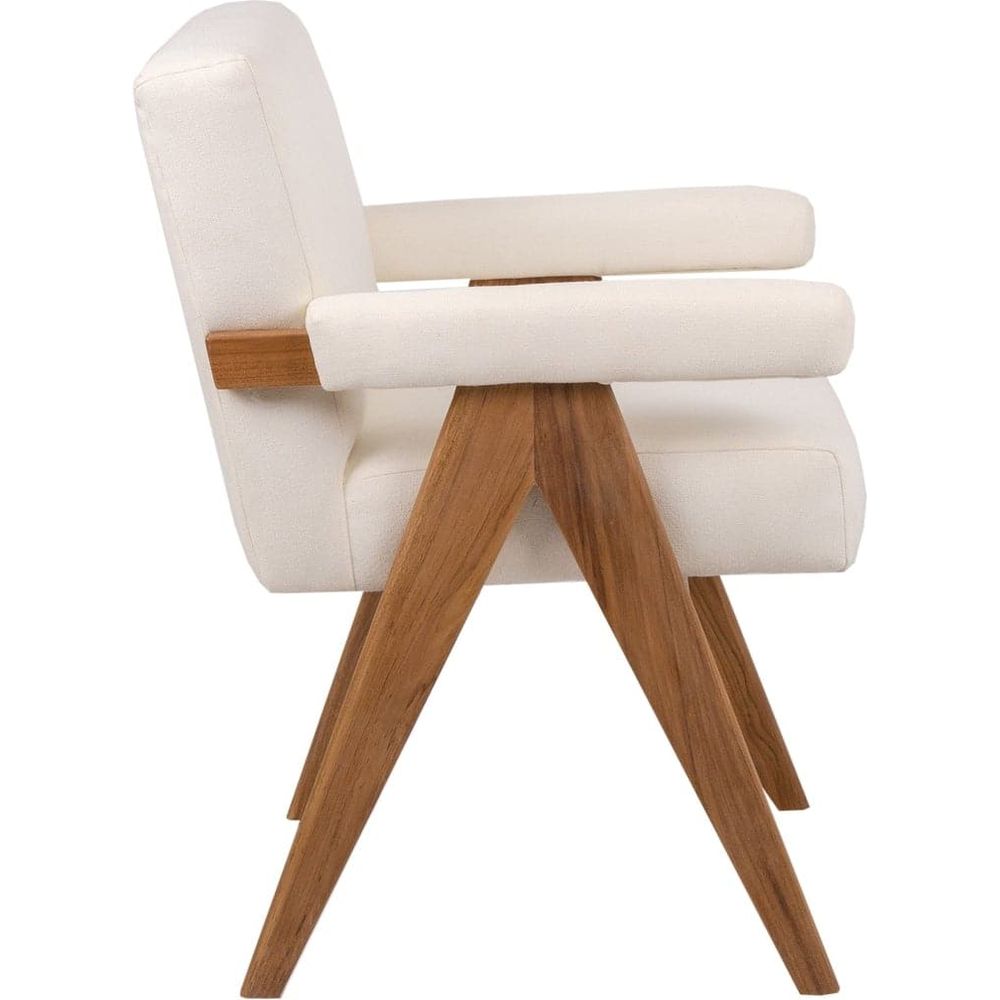 Jeanneret Dining Armchair - Upholstered-France & Son-FL1324IVORY-Dining ChairsSingle-Ivory-12-France and Son