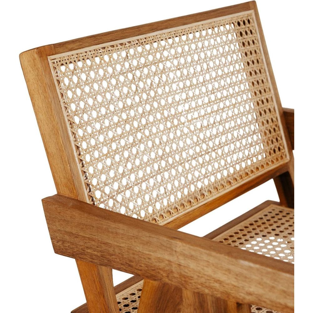 Jeanneret Barstool With Arms Hand Caned Seat and Back-France & Son-FL1325NTRL-Bar StoolsBar Stool-4-France and Son
