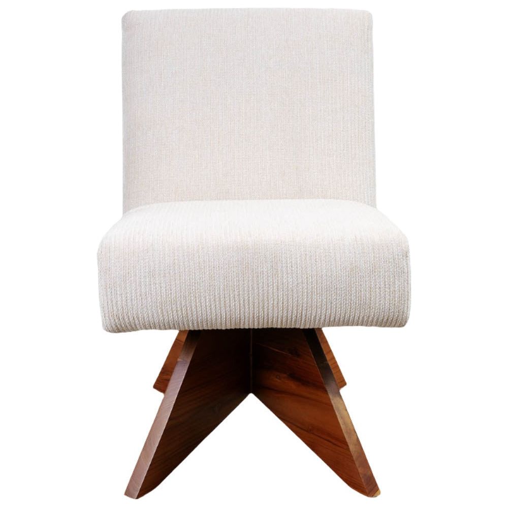Pierre Jeanneret Armless Slipper Chair w/ X base