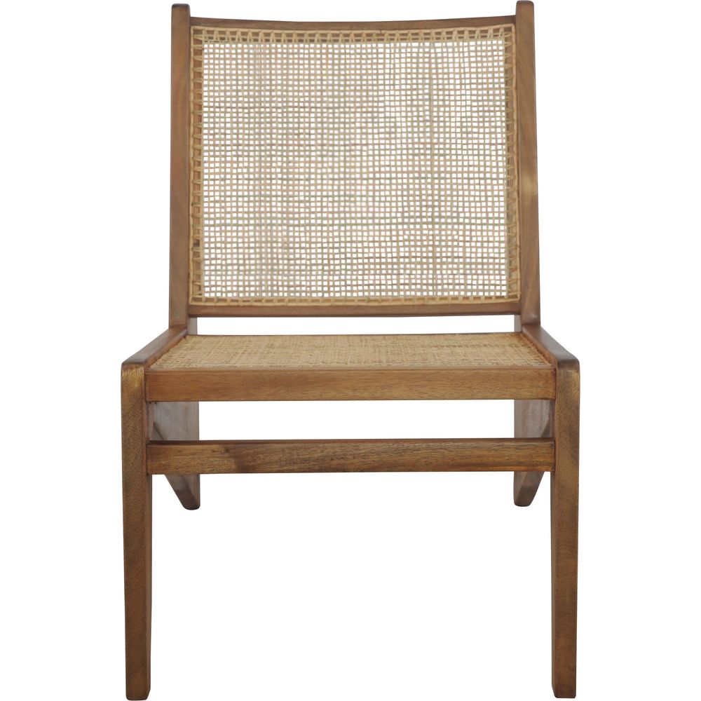 Jeanneret Kangaroo Armless Lounge Chair with Hand Caned Seat