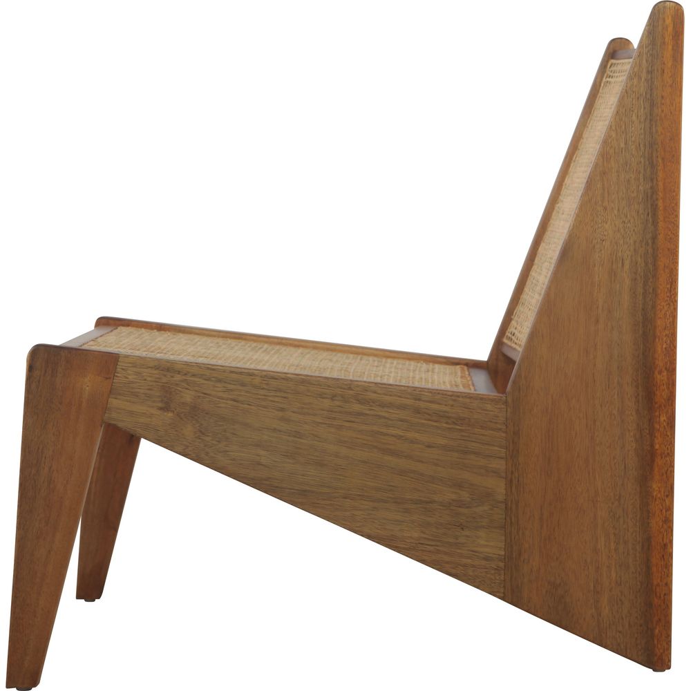 Jeanneret Kangaroo Armless Lounge Chair with Hand Caned Seat
