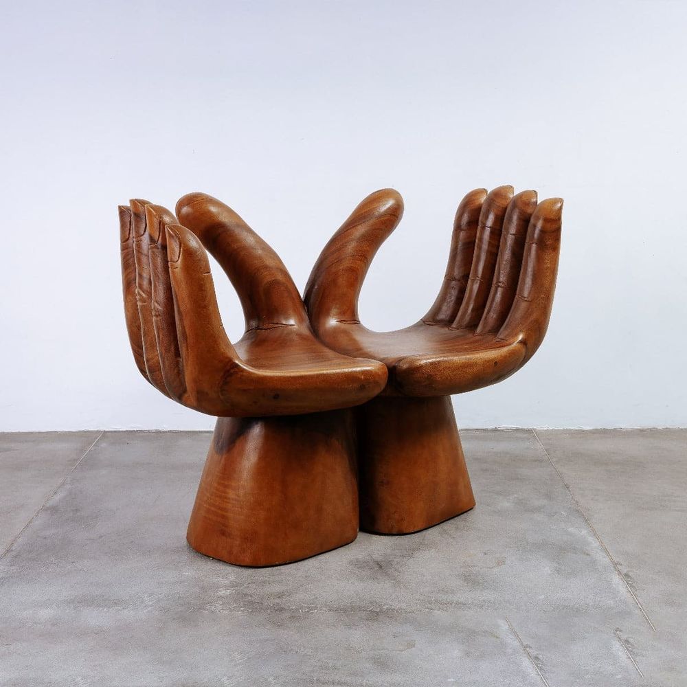 Helping Hands Bench-France & Son-FL1333-Lounge ChairsBrown-8-France and Son