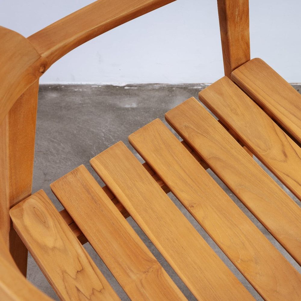 Perriand Teak Slat Dining Armchair