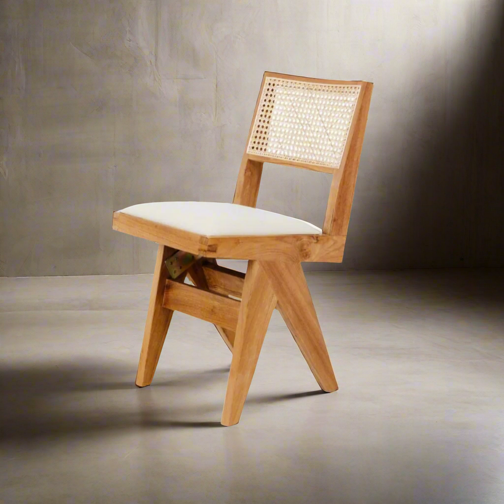 Jeanneret Dining Side Chair with Seat Pad