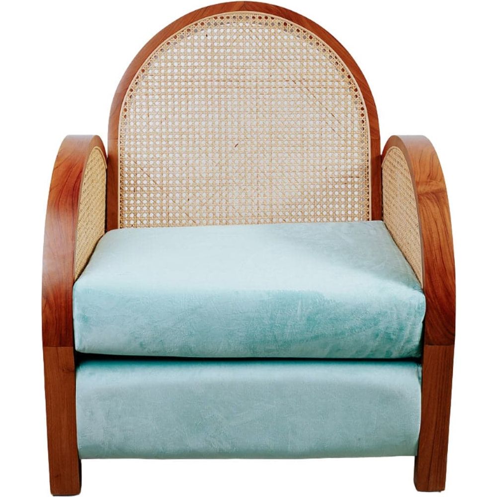 Arc Cane Lounge Chair-France & Son-FL1342-Lounge Chairs-4-France and Son