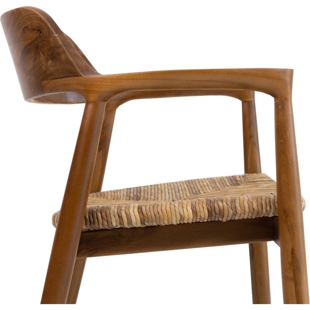 Pavels Woven Seat Dining Chair-France & Son-FL1351NEW-Dining ChairsNatural Teak-5-France and Son