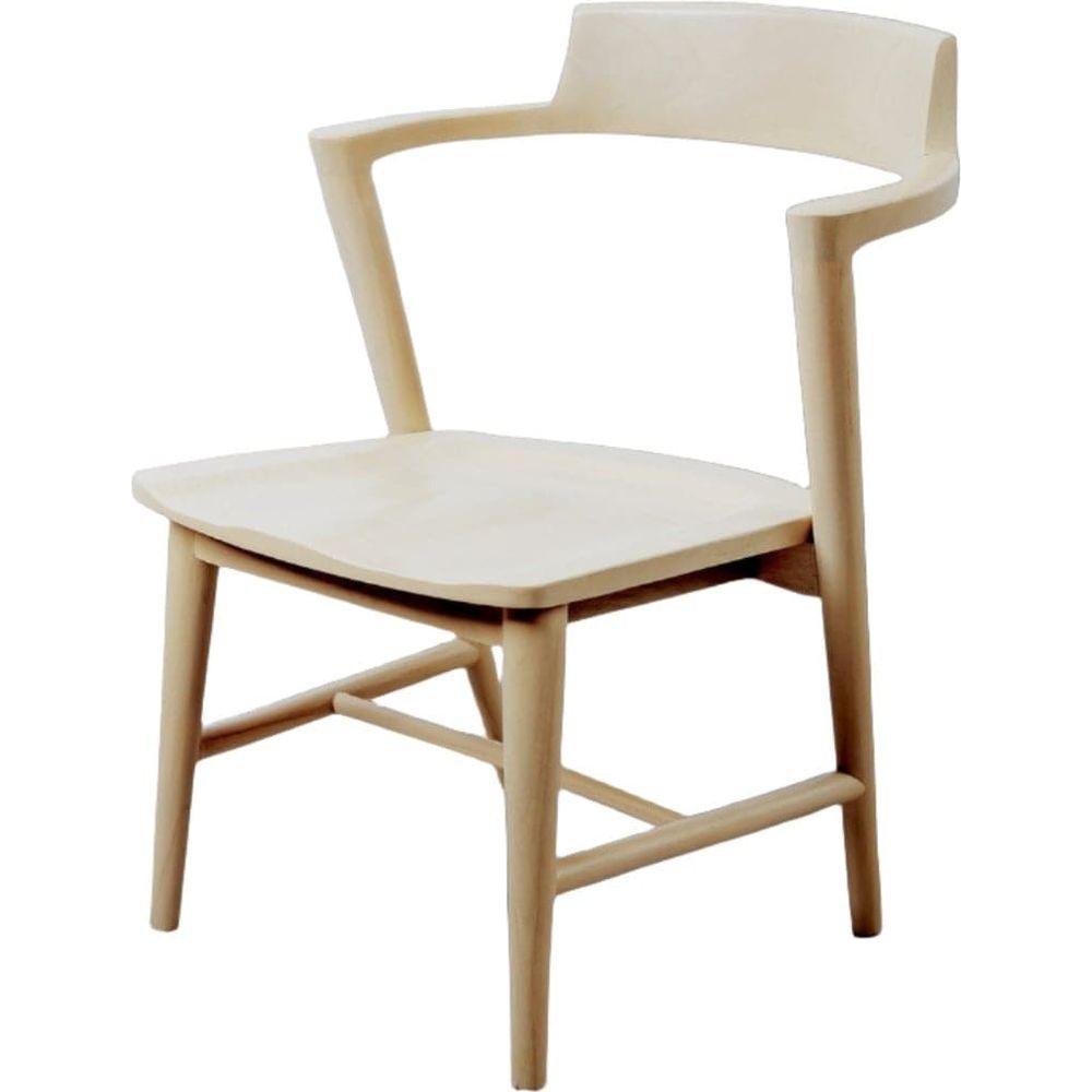 Teak Elbow Z Dining Chair-France & Son-FL1352IVORY-Dining ChairsIvory-1-France and Son