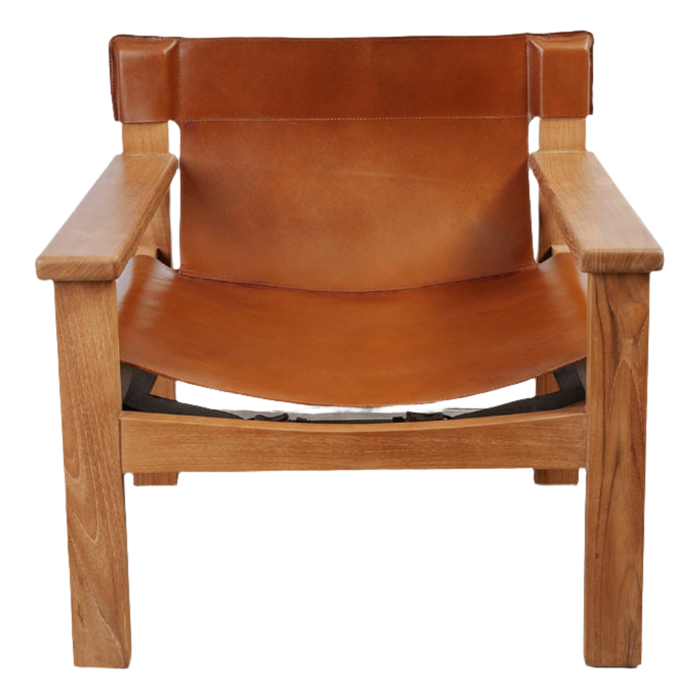 Santiago Leather Sling Lounge Chair