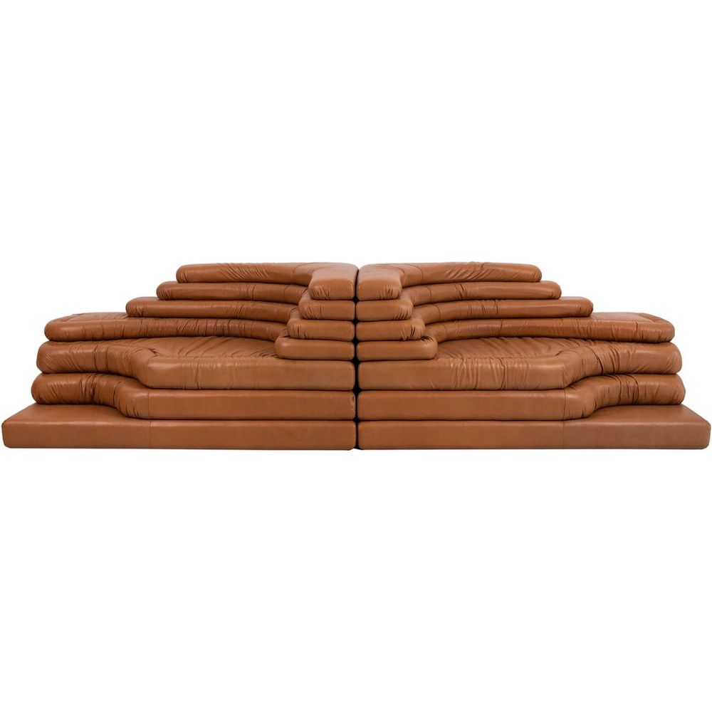 Terrazza Sofa - Leather-France & Son-FL1357TANL-SofasTan-Left-2-France and Son