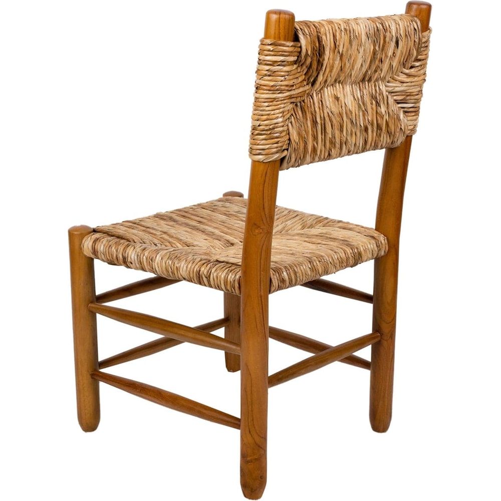 Perriand Dordogne Dining Chair-France & Son-FL1365BLK-Dining ChairsBlack and Natural-4-France and Son
