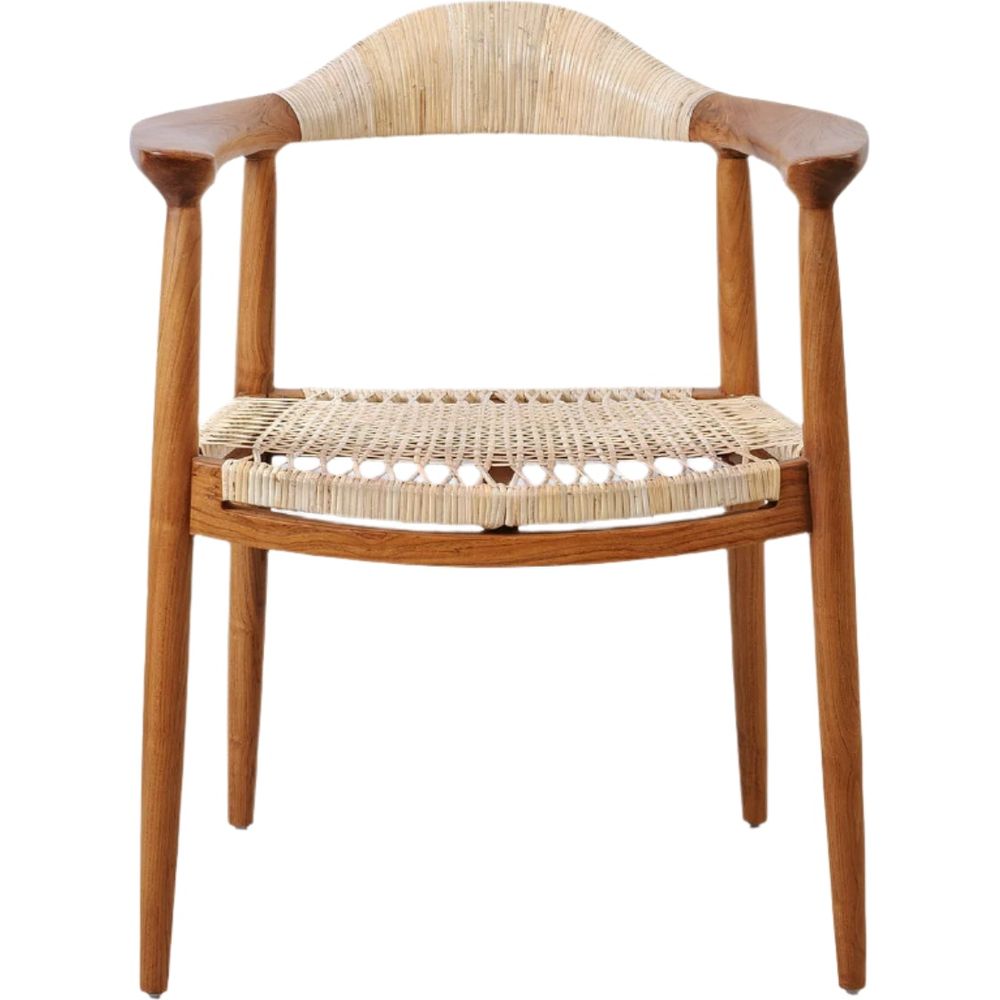 Wegner Kennedy Teak Chair with Hand-Caned Seat