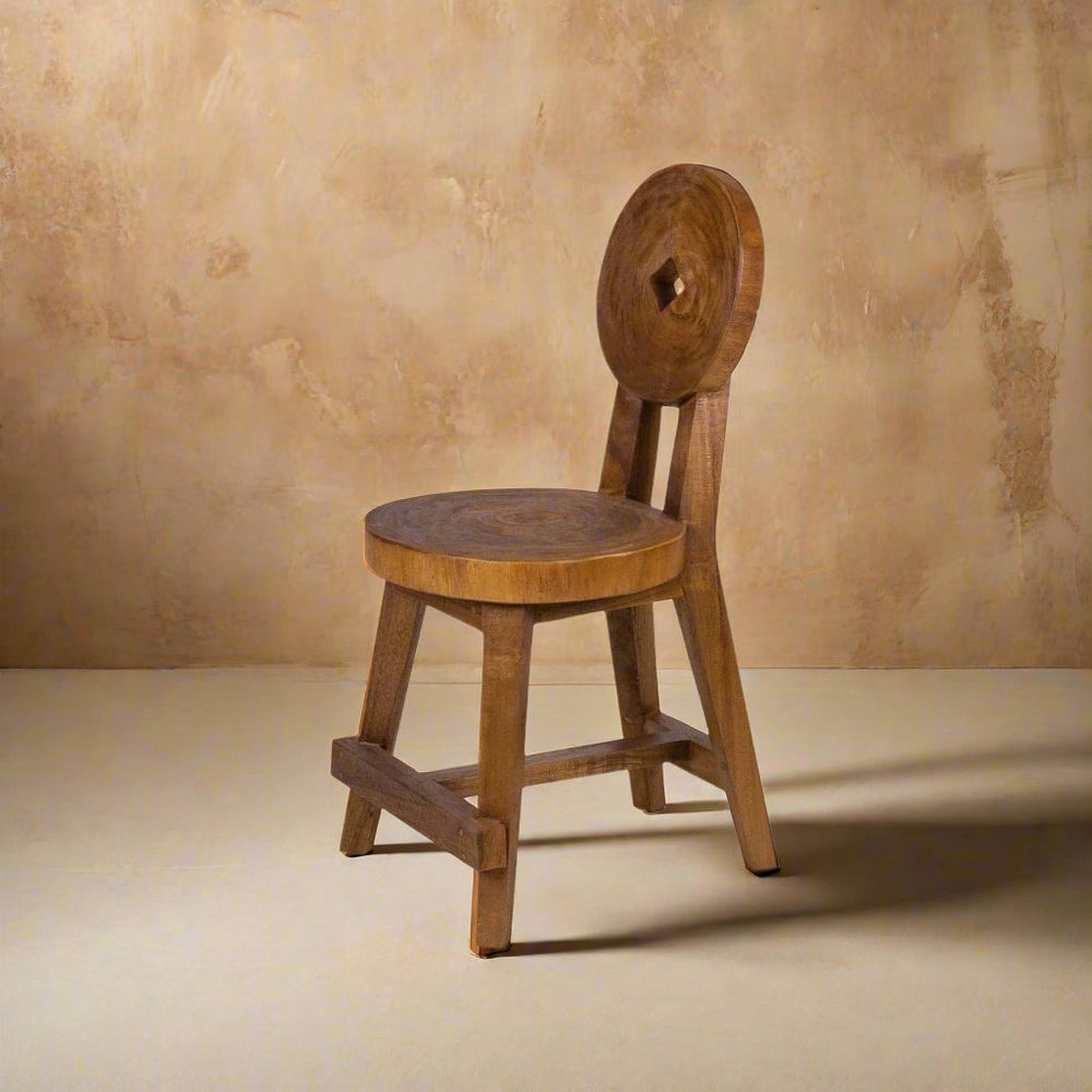 Brutalist Brauer Primitive Chair-France & Son-FL1391NTRL-Dining Chairs-2-France and Son