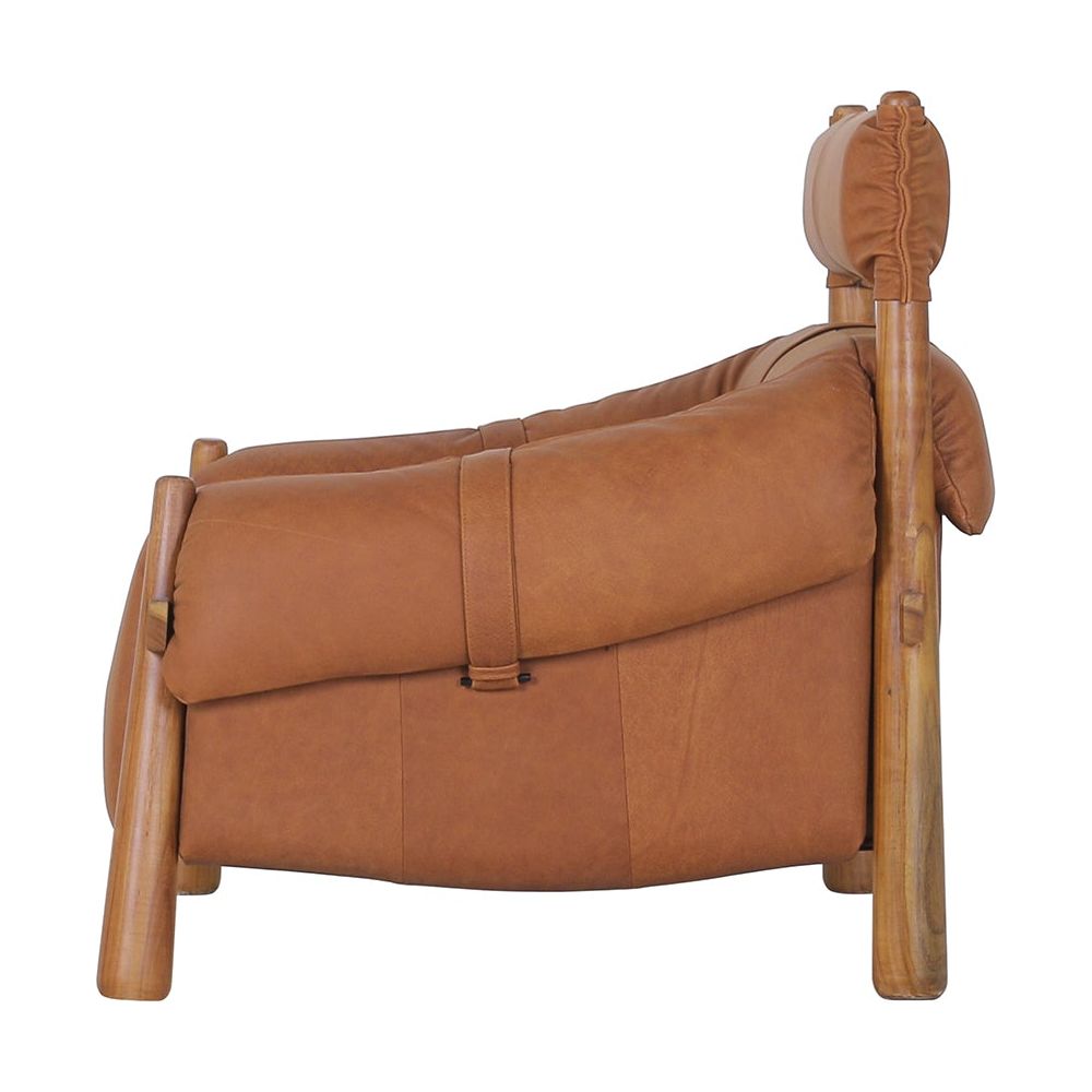 Percival Lounge Chair - Brown Leather