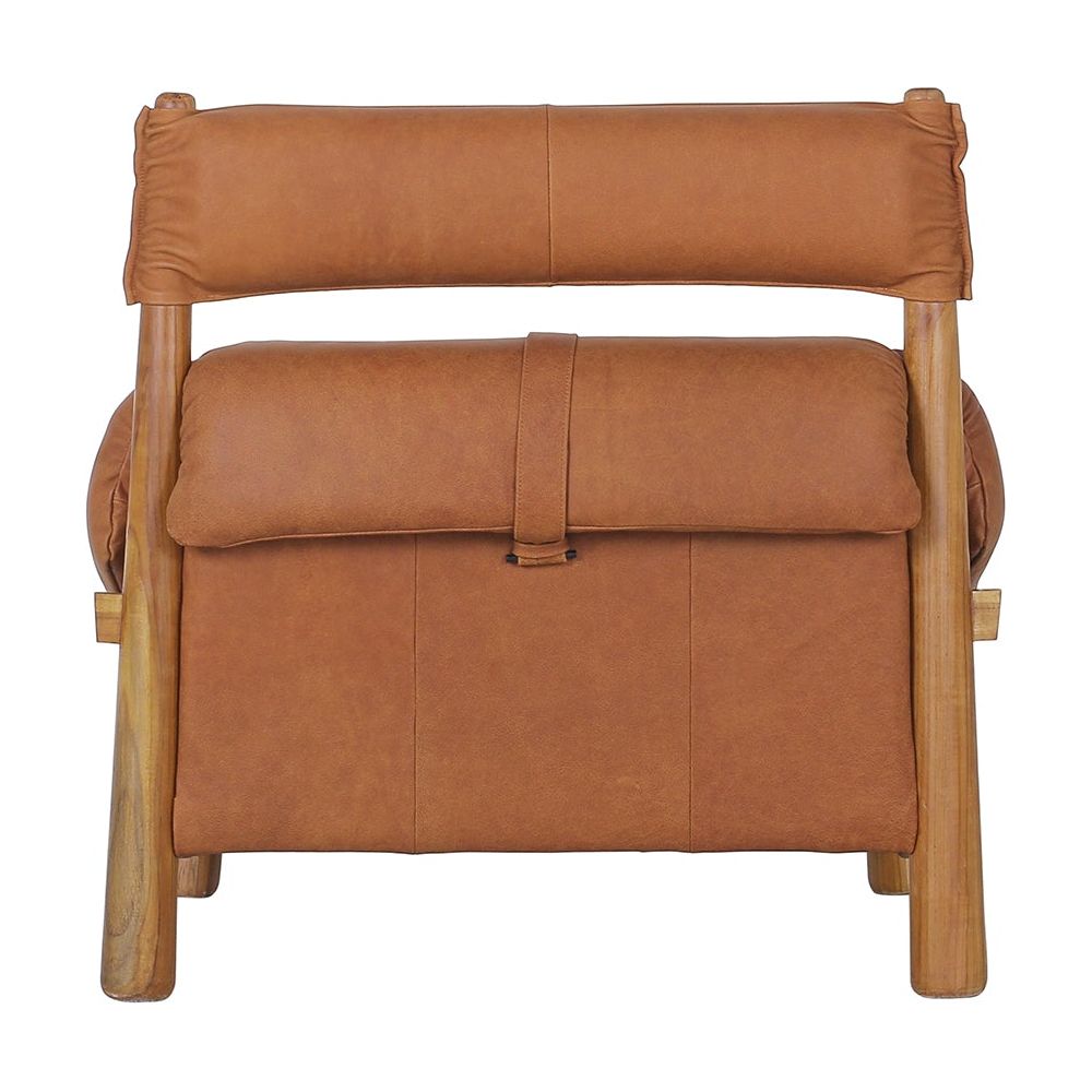 Percival Lounge Chair - Brown Leather