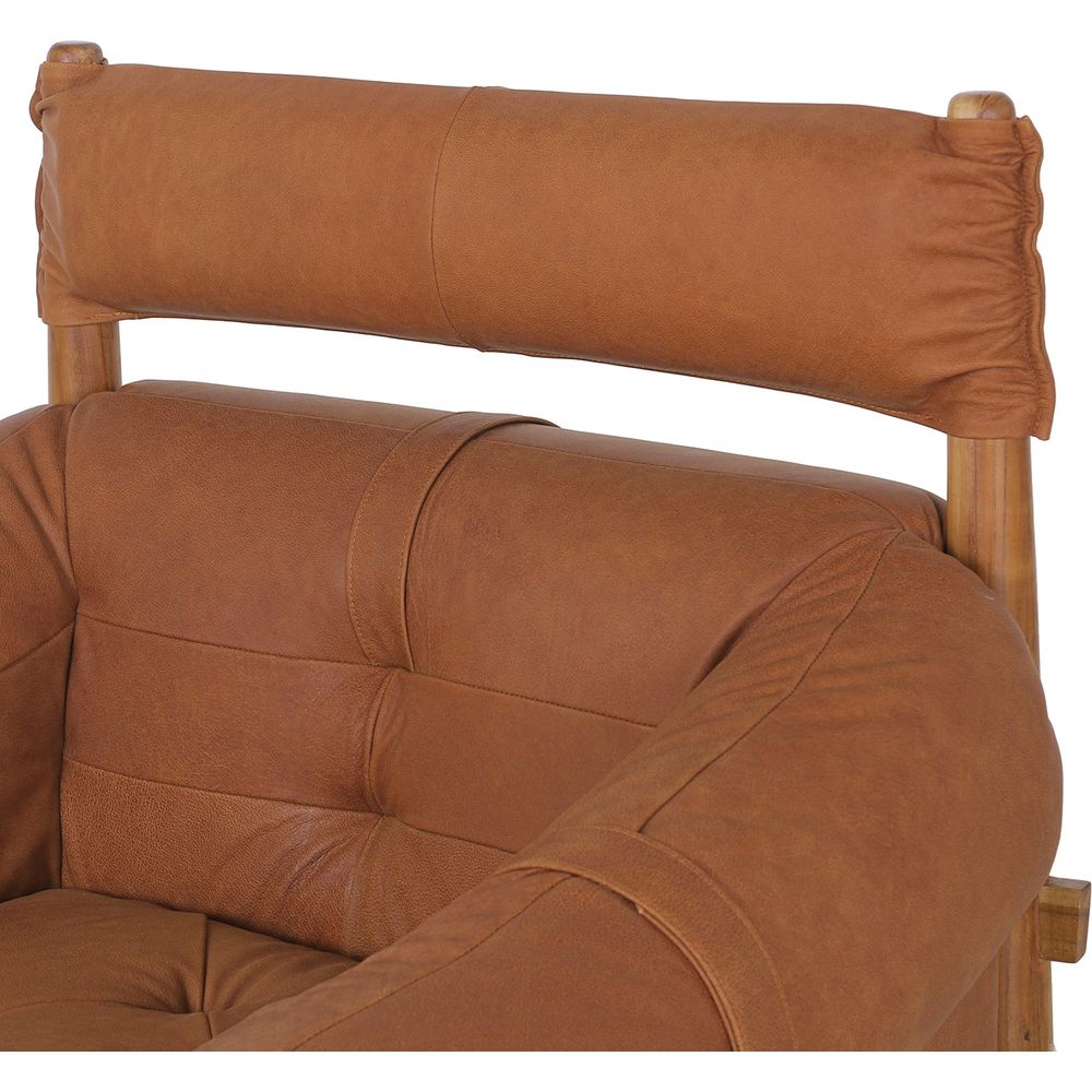 Percival Lounge Chair - Brown Leather