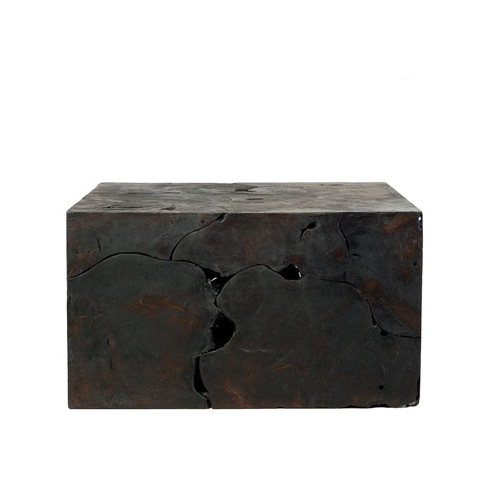 Teak Wood Organic Coffee Table - Square-France & Son-FL1414NTRL-Coffee TablesNatural-5-France and Son