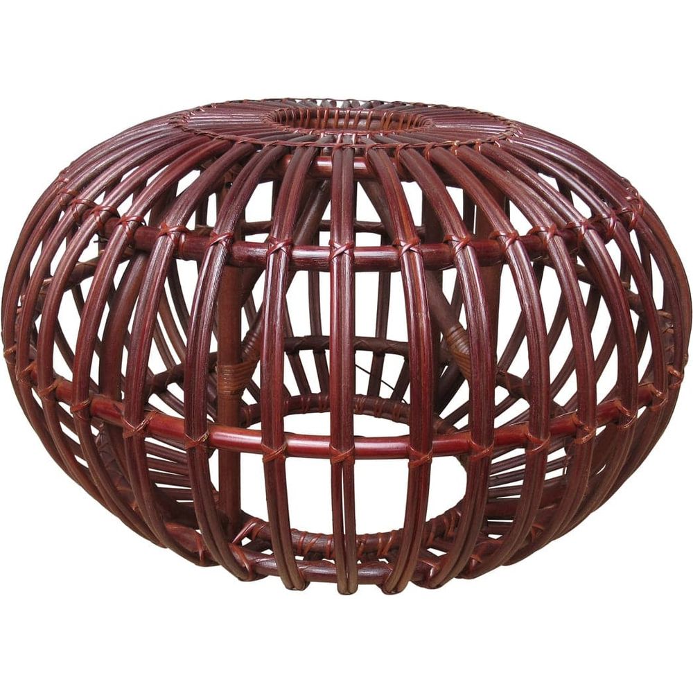 Keyan Rattan ottoman-France & Son-FL1431BRN-Coffee TablesBrown-7-France and Son