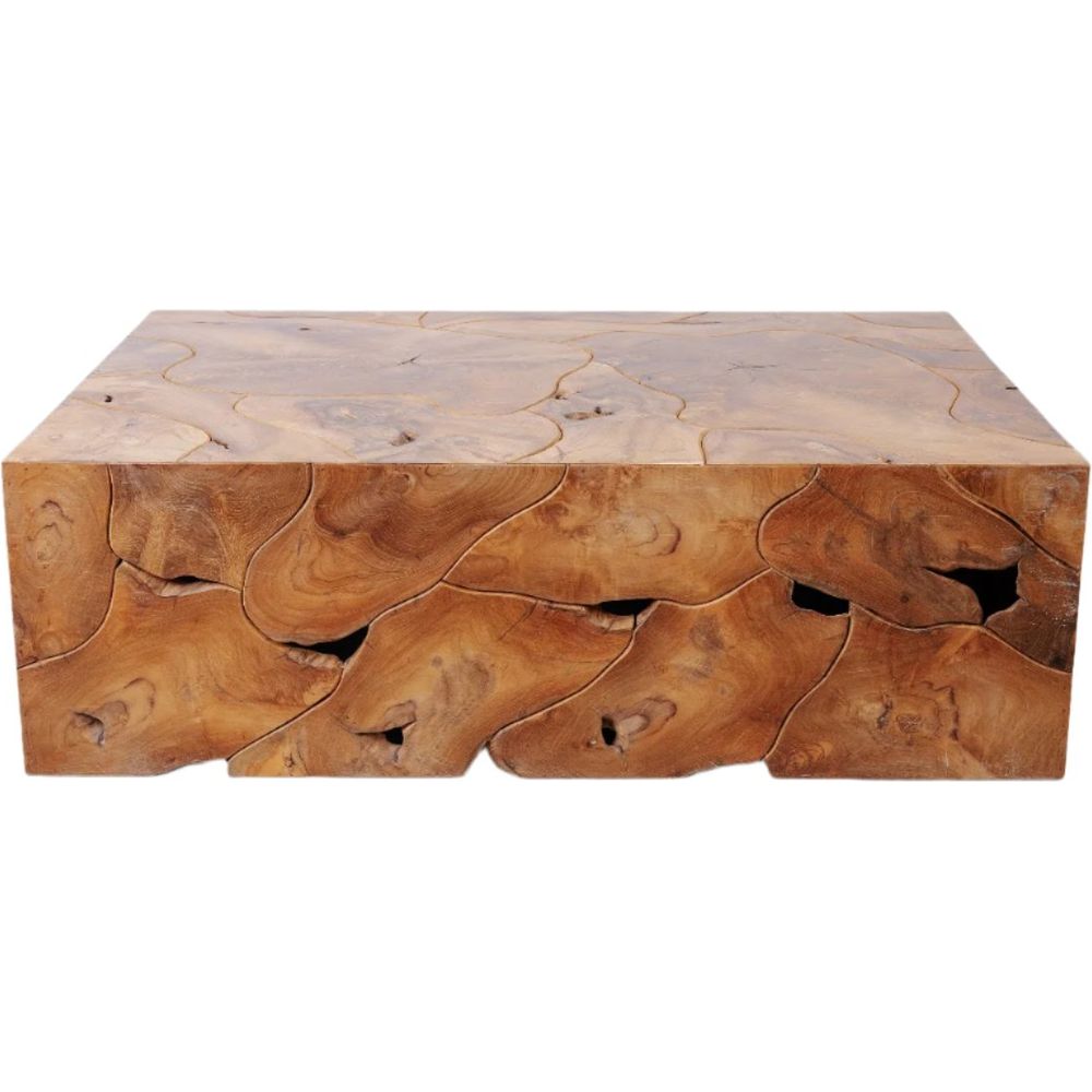 Teak Wood Organic Coffee Table - Rectangle-France & Son-FL1470L-Coffee Tables-2-France and Son